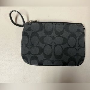 Authentic coach, black wristlet